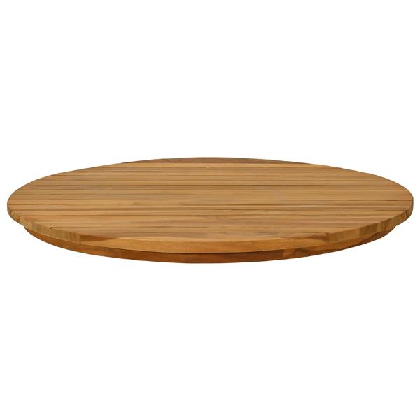 Grote foto vidaxl tafelblad 60 x 3 5 rond massief teakhout naturel antiek en kunst stoelen en banken