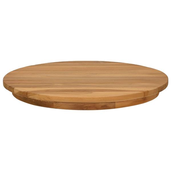 Grote foto vidaxl tafelblad 40 x 3 5 rond massief teakhout naturel antiek en kunst stoelen en banken