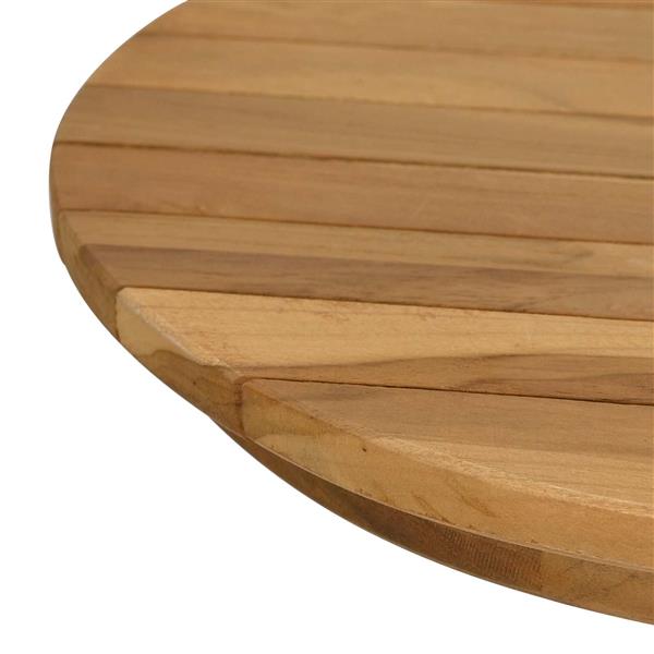 Grote foto vidaxl tafelblad 40 x 3 5 rond massief teakhout naturel antiek en kunst stoelen en banken