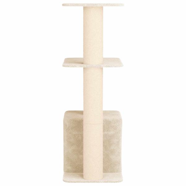 Grote foto vidaxl kattenboom met sisal krabpalen cr mekleurig 133 cm dieren en toebehoren katten accessoires