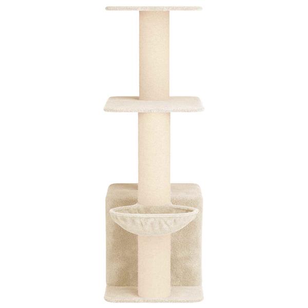Grote foto vidaxl kattenboom met sisal krabpalen cr mekleurig 133 cm dieren en toebehoren katten accessoires