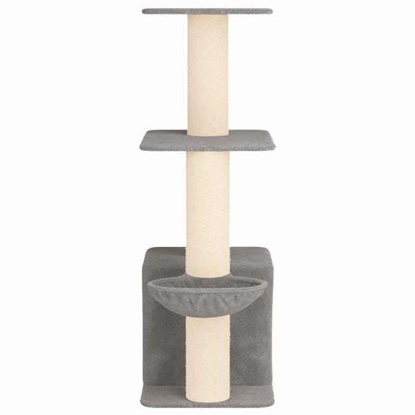Grote foto vidaxl kattenboom met sisal krabpalen lichtgrijs 133 cm dieren en toebehoren katten accessoires