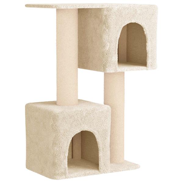 Grote foto vidaxl kattenboom met sisal krabpalen cr mekleurig 114 cm dieren en toebehoren katten accessoires