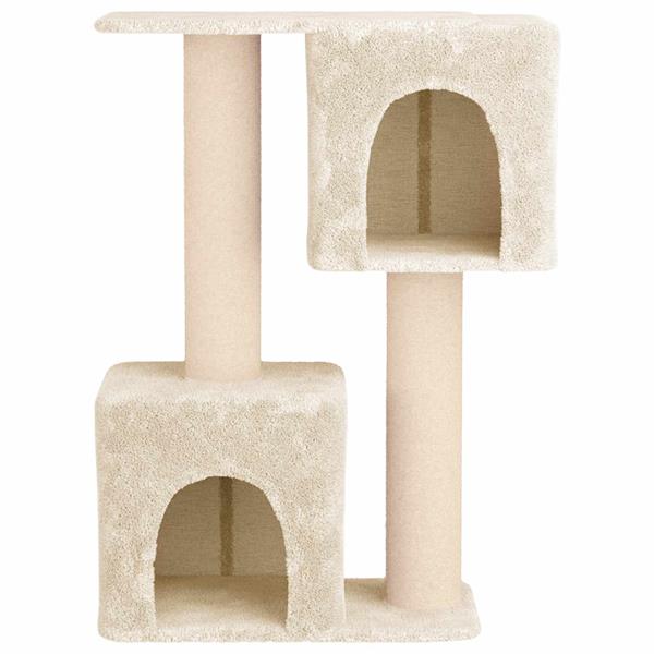 Grote foto vidaxl kattenboom met sisal krabpalen cr mekleurig 114 cm dieren en toebehoren katten accessoires