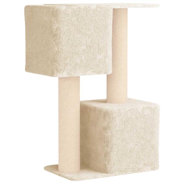 Grote foto vidaxl kattenboom met sisal krabpalen cr mekleurig 114 cm dieren en toebehoren katten accessoires