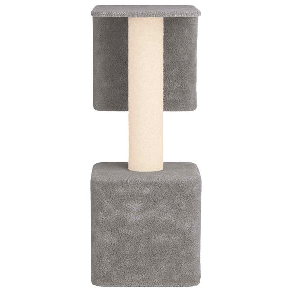 Grote foto vidaxl kattenboom met sisal krabpalen lichtgrijs 114 cm dieren en toebehoren katten accessoires