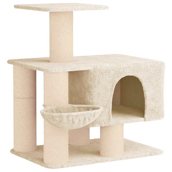 Grote foto vidaxl kattenboom met sisal krabpalen cr mekleurig 96 cm dieren en toebehoren katten accessoires