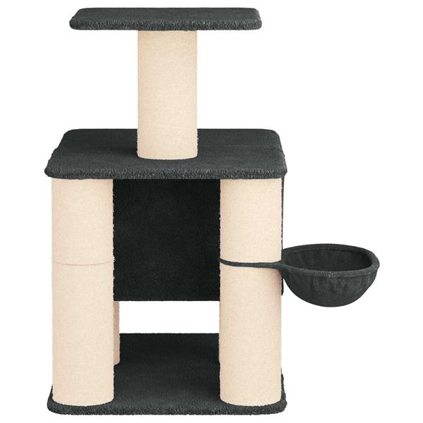 Grote foto vidaxl kattenboom met sisal krabpalen donkergrijs 96 cm dieren en toebehoren katten accessoires