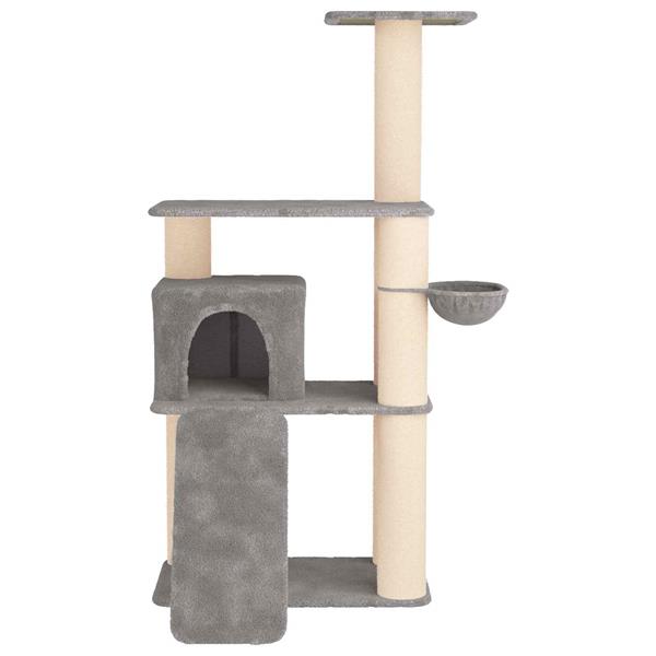 Grote foto vidaxl kattenboom met sisal krabpalen lichtgrijs 173 cm dieren en toebehoren katten accessoires