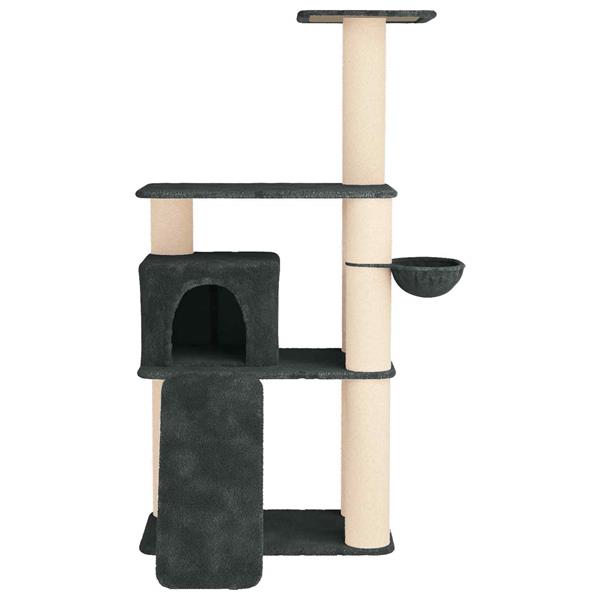 Grote foto vidaxl kattenboom met sisal krabpalen donkergrijs 173 cm dieren en toebehoren katten accessoires