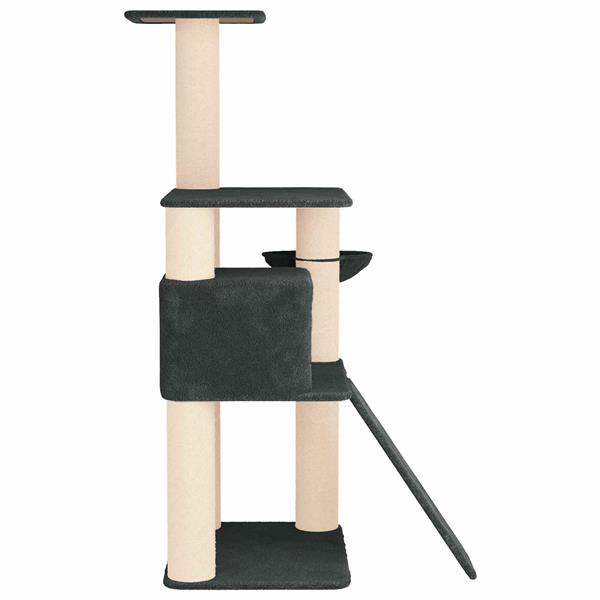 Grote foto vidaxl kattenboom met sisal krabpalen donkergrijs 173 cm dieren en toebehoren katten accessoires
