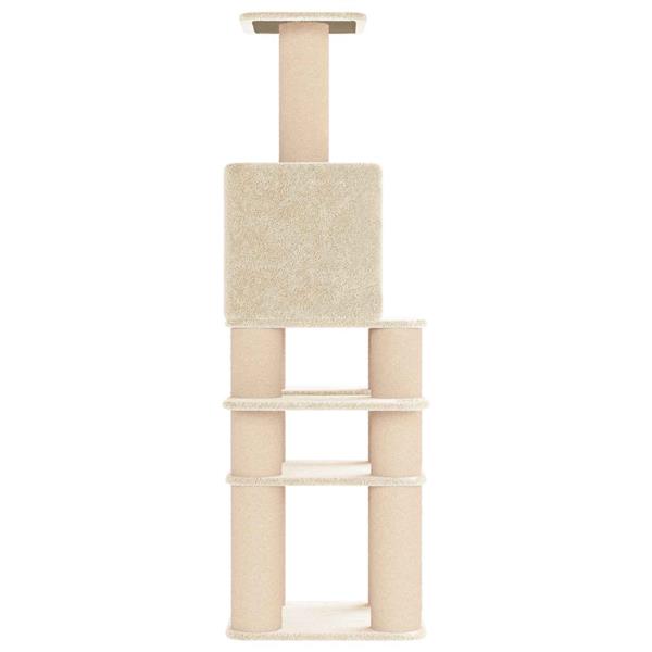Grote foto vidaxl kattenboom met sisal krabpalen cr mekleurig 180 cm dieren en toebehoren katten accessoires