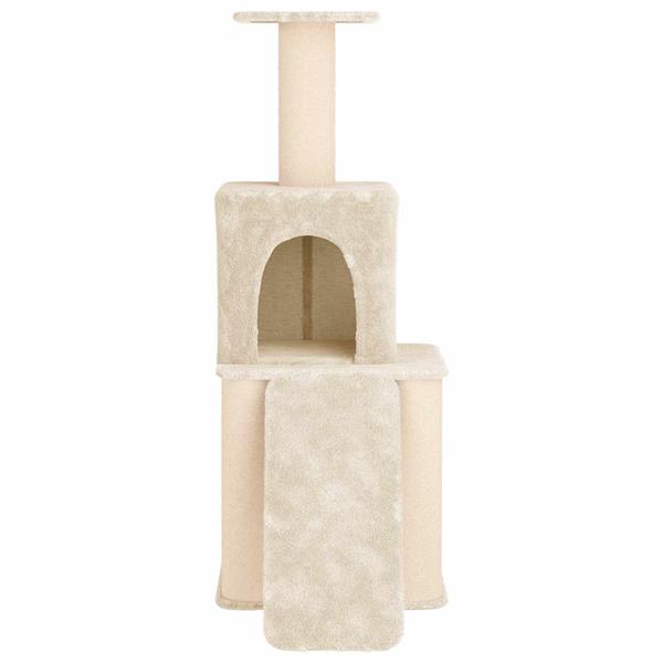 Grote foto vidaxl kattenboom met sisal krabpalen cr mekleurig 146 cm dieren en toebehoren katten accessoires