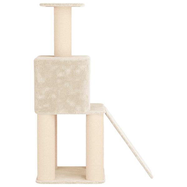 Grote foto vidaxl kattenboom met sisal krabpalen cr mekleurig 146 cm dieren en toebehoren katten accessoires