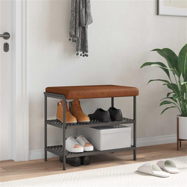 Grote foto vidaxl bankkussen kunstleer bruin diepte 35 cm huis en inrichting woningdecoratie