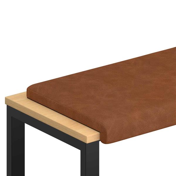 Grote foto vidaxl bankkussen kunstleer bruin diepte 35 cm huis en inrichting woningdecoratie