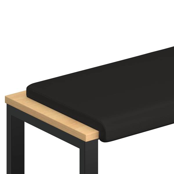 Grote foto vidaxl bankkussen kunstleer zwart diepte 35 cm huis en inrichting woningdecoratie