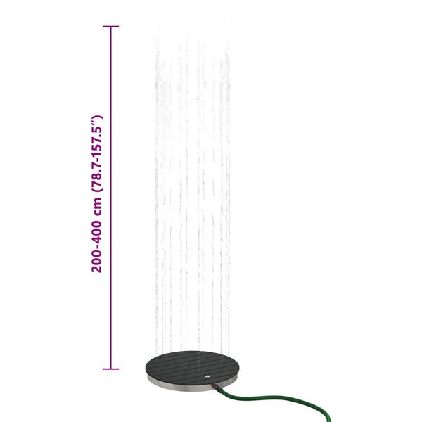 Grote foto vidaxl tuin vloershower wpc en rvs 201 antraciet tuin en terras zwembaden toebehoren