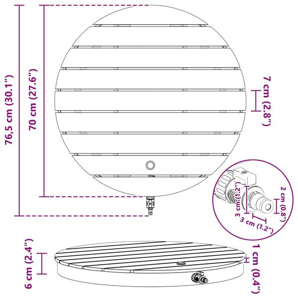 Grote foto vidaxl tuin vloershower wpc en rvs 201 antraciet tuin en terras zwembaden toebehoren