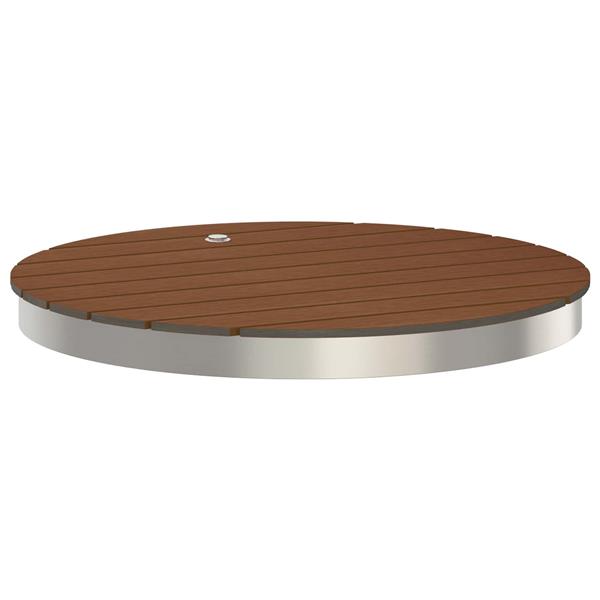 Grote foto vidaxl tuin vloershower wpc en rvs 201 bruin tuin en terras zwembaden toebehoren