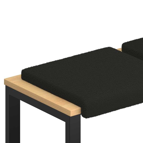 Grote foto vidaxl bankkussen 4 st sherpa stof zwart diepte 35 cm huis en inrichting woningdecoratie