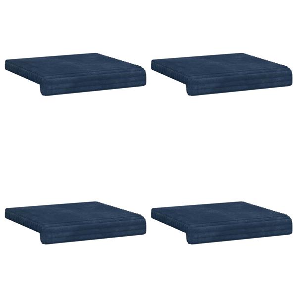 Grote foto vidaxl bankkussen 4 st pluche corduroy marineblauw diepte 35 cm huis en inrichting woningdecoratie