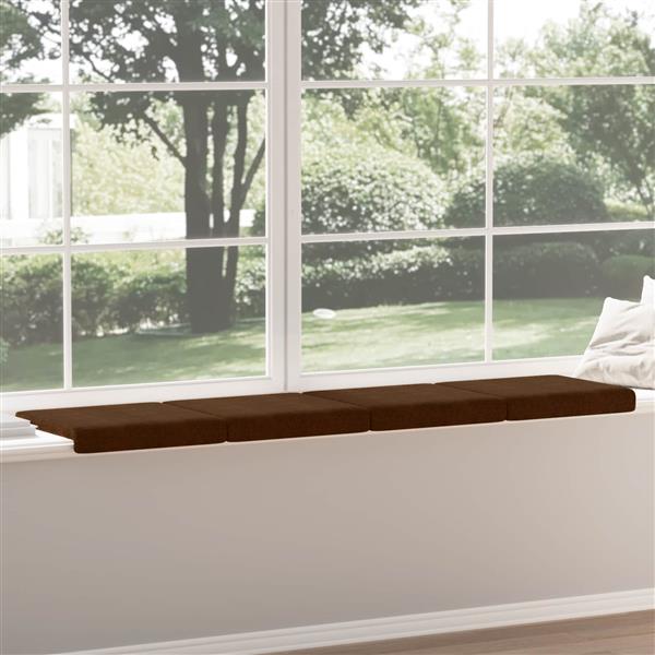 Grote foto vidaxl bankkussen 4 st faux su de stof bruin diepte 35 cm huis en inrichting woningdecoratie