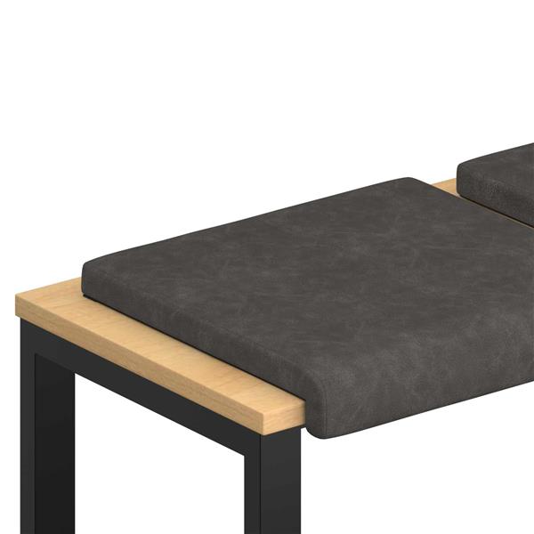 Grote foto vidaxl bankkussen 4 st kunstleer zwart diepte 35 cm huis en inrichting woningdecoratie