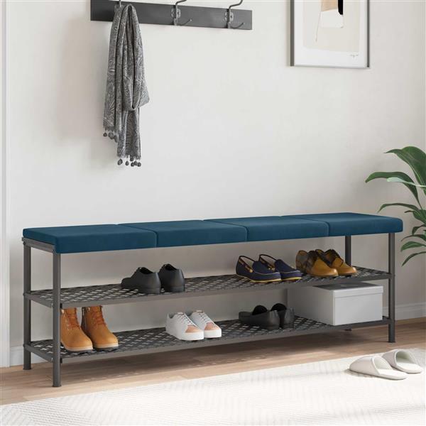 Grote foto vidaxl bankkussen 4 st fluweel blauw diepte 35 cm huis en inrichting woningdecoratie