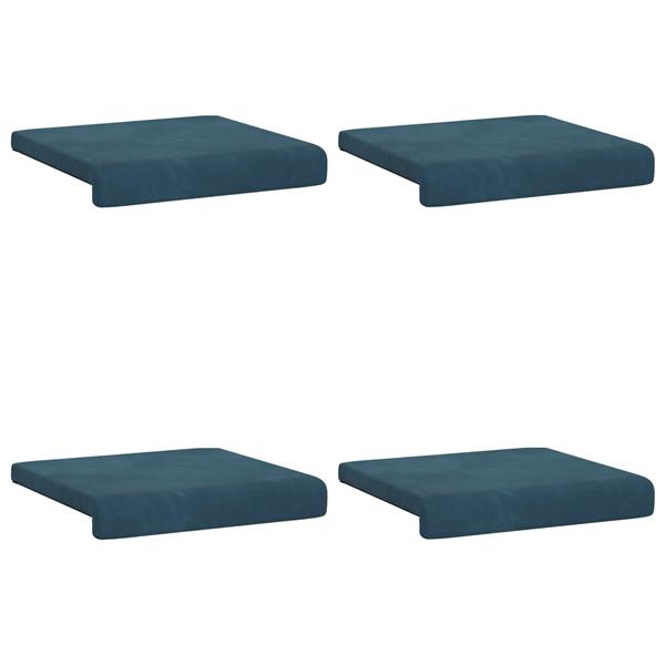 Grote foto vidaxl bankkussen 4 st fluweel blauw diepte 35 cm huis en inrichting woningdecoratie