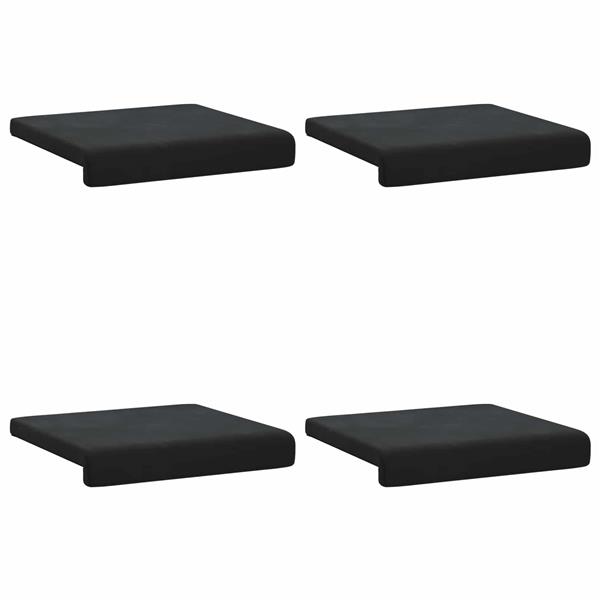 Grote foto vidaxl bankkussen 4 st fluweel zwart diepte 35 cm huis en inrichting woningdecoratie