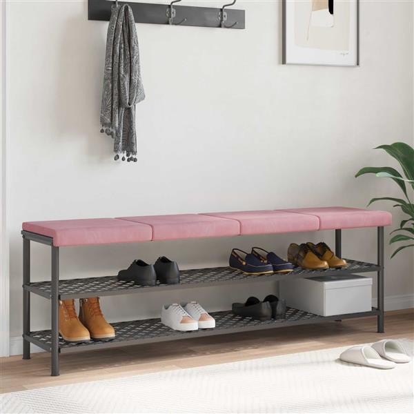 Grote foto vidaxl bankkussen 4 st fluweel roze diepte 35 cm huis en inrichting woningdecoratie