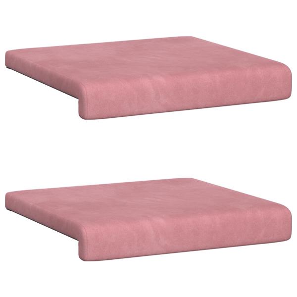 Grote foto vidaxl bankkussen 4 st fluweel roze diepte 35 cm huis en inrichting woningdecoratie