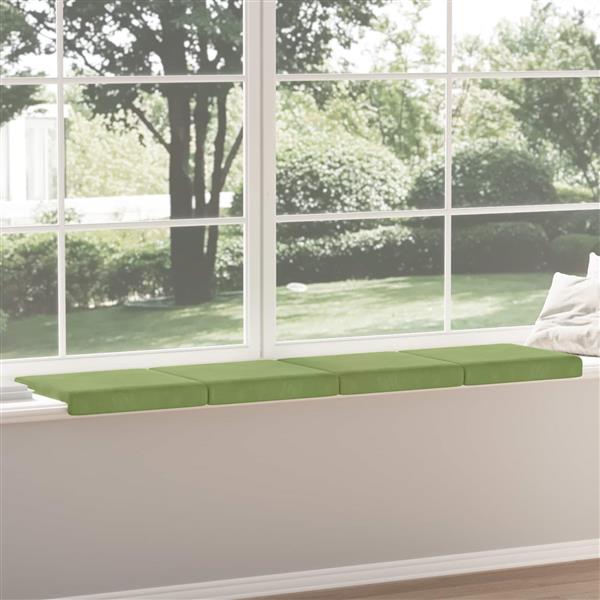Grote foto vidaxl bankkussen 4 st fluweel lichtgroen diepte 35 cm huis en inrichting woningdecoratie