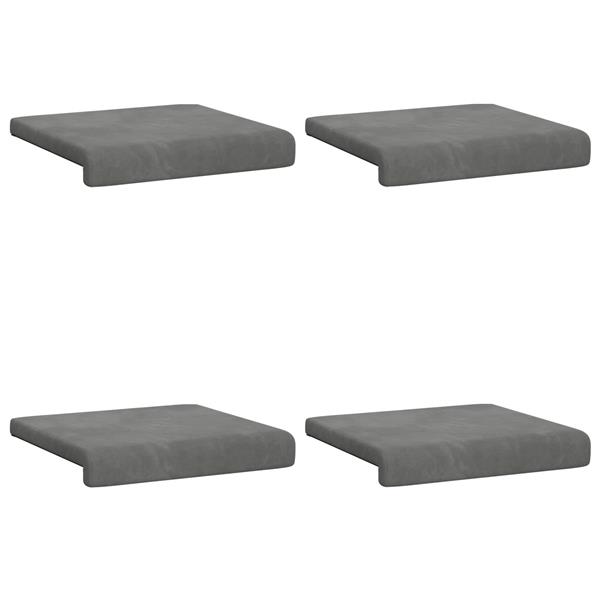 Grote foto vidaxl bankkussen 4 st fluweel donkergrijs diepte 35 cm huis en inrichting woningdecoratie