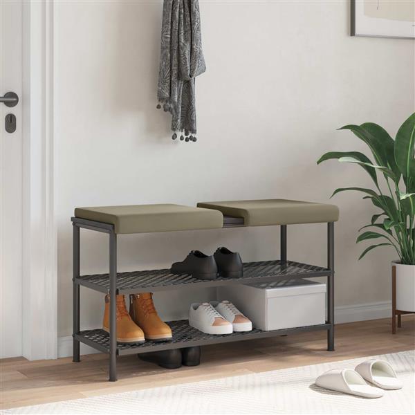 Grote foto vidaxl bankkussen 2 st textured velvet kaki diepte 35 cm huis en inrichting woningdecoratie