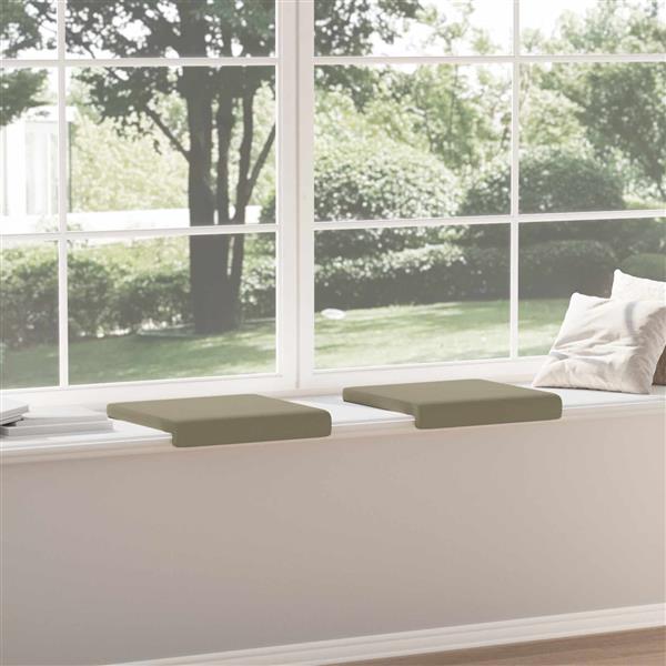 Grote foto vidaxl bankkussen 2 st textured velvet kaki diepte 35 cm huis en inrichting woningdecoratie