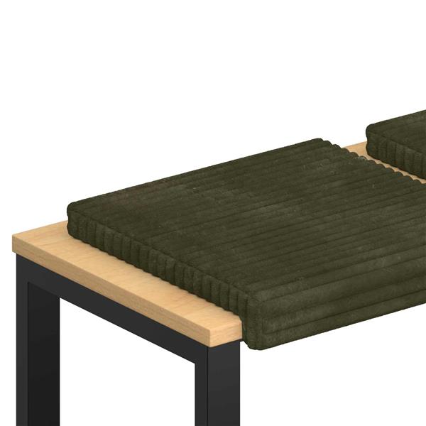 Grote foto vidaxl bankkussen 2 st pluche corduroy groen diepte 35 cm huis en inrichting woningdecoratie