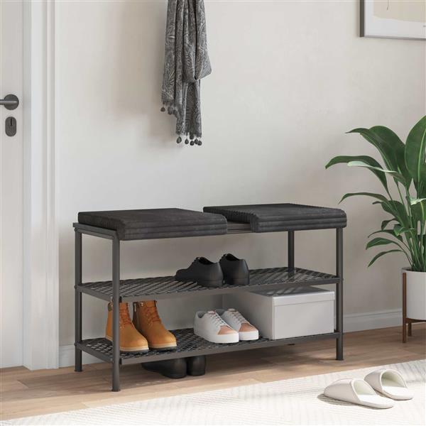 Grote foto vidaxl bankkussen 2 st pluche corduroy donkergrijs diepte 35 cm huis en inrichting woningdecoratie