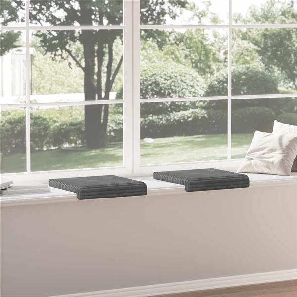 Grote foto vidaxl bankkussen 2 st pluche corduroy lichtgrijs diepte 35 cm huis en inrichting woningdecoratie
