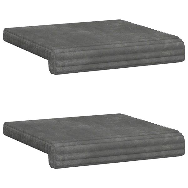 Grote foto vidaxl bankkussen 2 st pluche corduroy lichtgrijs diepte 35 cm huis en inrichting woningdecoratie