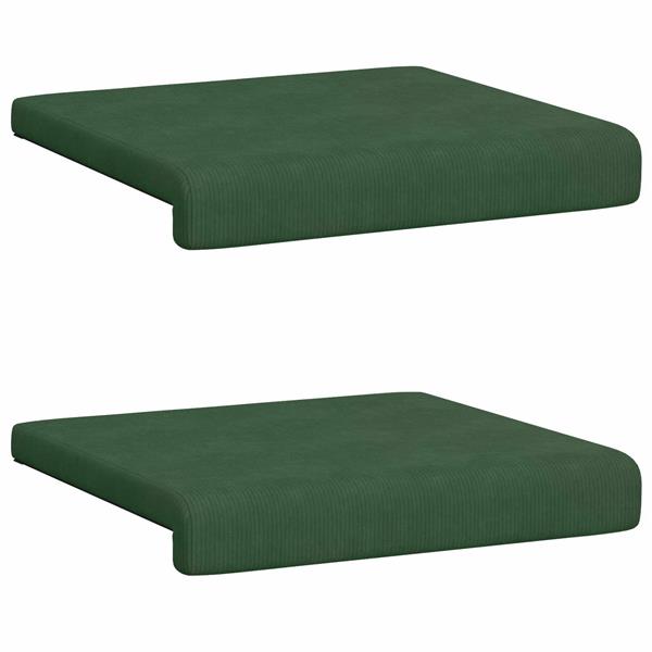 Grote foto vidaxl bankkussen 2 st corduroy donkergroen diepte 35 cm huis en inrichting woningdecoratie