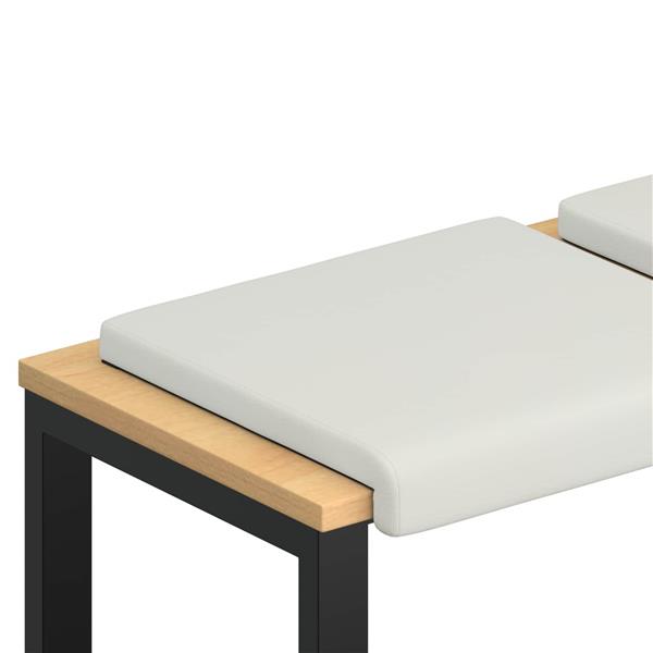 Grote foto vidaxl bankkussen 2 st kunstleer wit diepte 35 cm huis en inrichting woningdecoratie