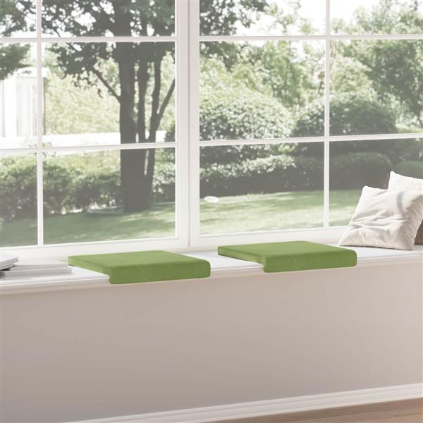Grote foto vidaxl bankkussen 2 st fluweel lichtgroen diepte 35 cm huis en inrichting woningdecoratie