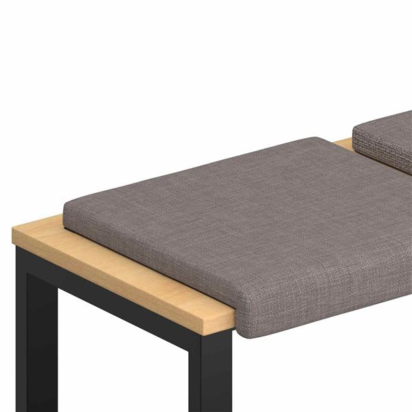 Grote foto vidaxl bankkussen 2 st stof taupe diepte 35 cm huis en inrichting woningdecoratie