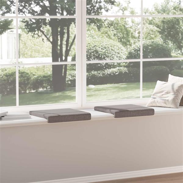 Grote foto vidaxl bankkussen 2 st stof taupe diepte 35 cm huis en inrichting woningdecoratie