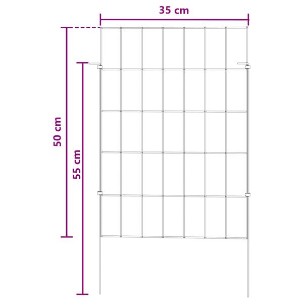 Grote foto vidaxl tuin omheining met palen 48 st 35 x 50 cm gegalvaniseerd staal tuin en terras hekken en schuttingen
