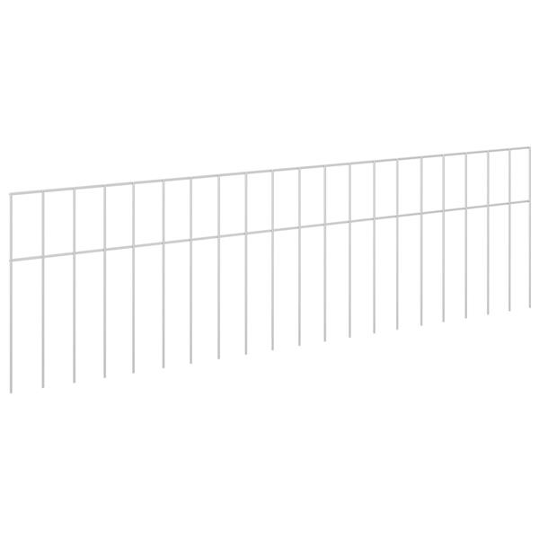 Grote foto vidaxl tuin schuttingpaneel 24 st 100 x 30 cm gegalvaniseerd staal tuin en terras hekken en schuttingen