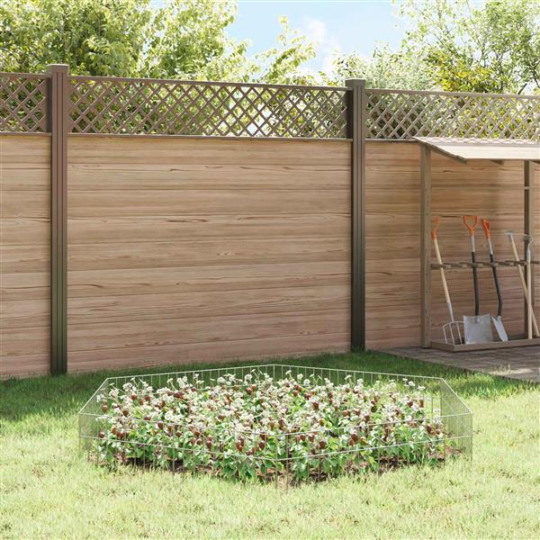 Grote foto vidaxl tuin schuttingpaneel 48 st 50 x 30 cm gegalvaniseerd staal tuin en terras hekken en schuttingen