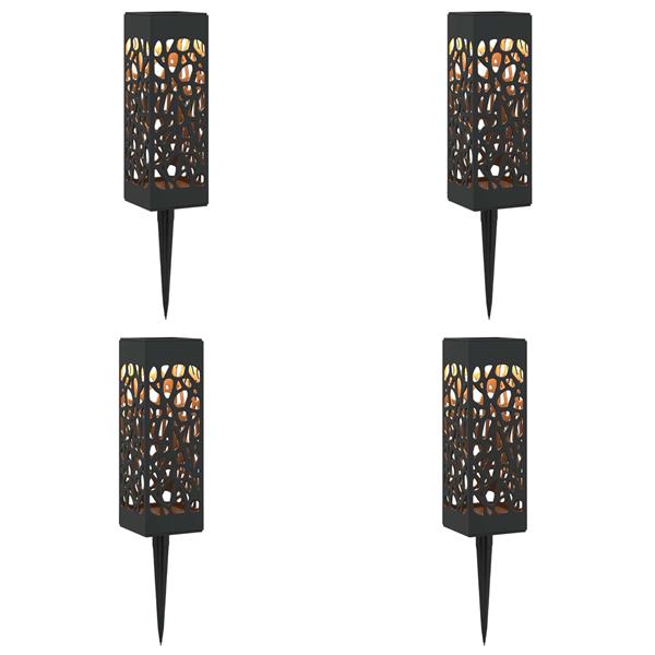 Grote foto vidaxl buitenzonne lampen met grondpin 4 st warmwit 29 cm pp tuin en terras verlichting